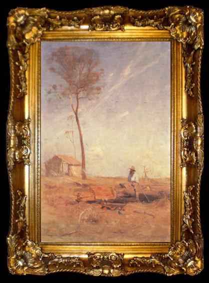 framed  Arthur streeton Whelan on the Log (nn02), ta009-2